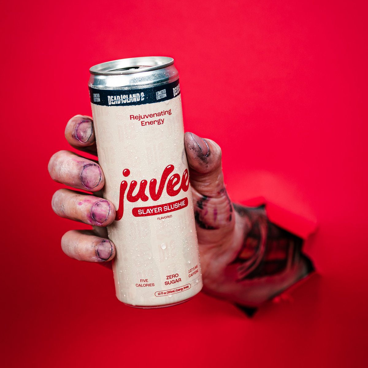drinkjuvee's tweet photo. The first limited time Juvee flavor is here in collaboration with @deadislandgame: Slayer Slushie 👀

This twist on classic Cherry flavors is available exclusively for a limited time on @gopuff, starting 04/21. 

🧟🏝#deadisland2 https://t.co/n0c7RpUESW