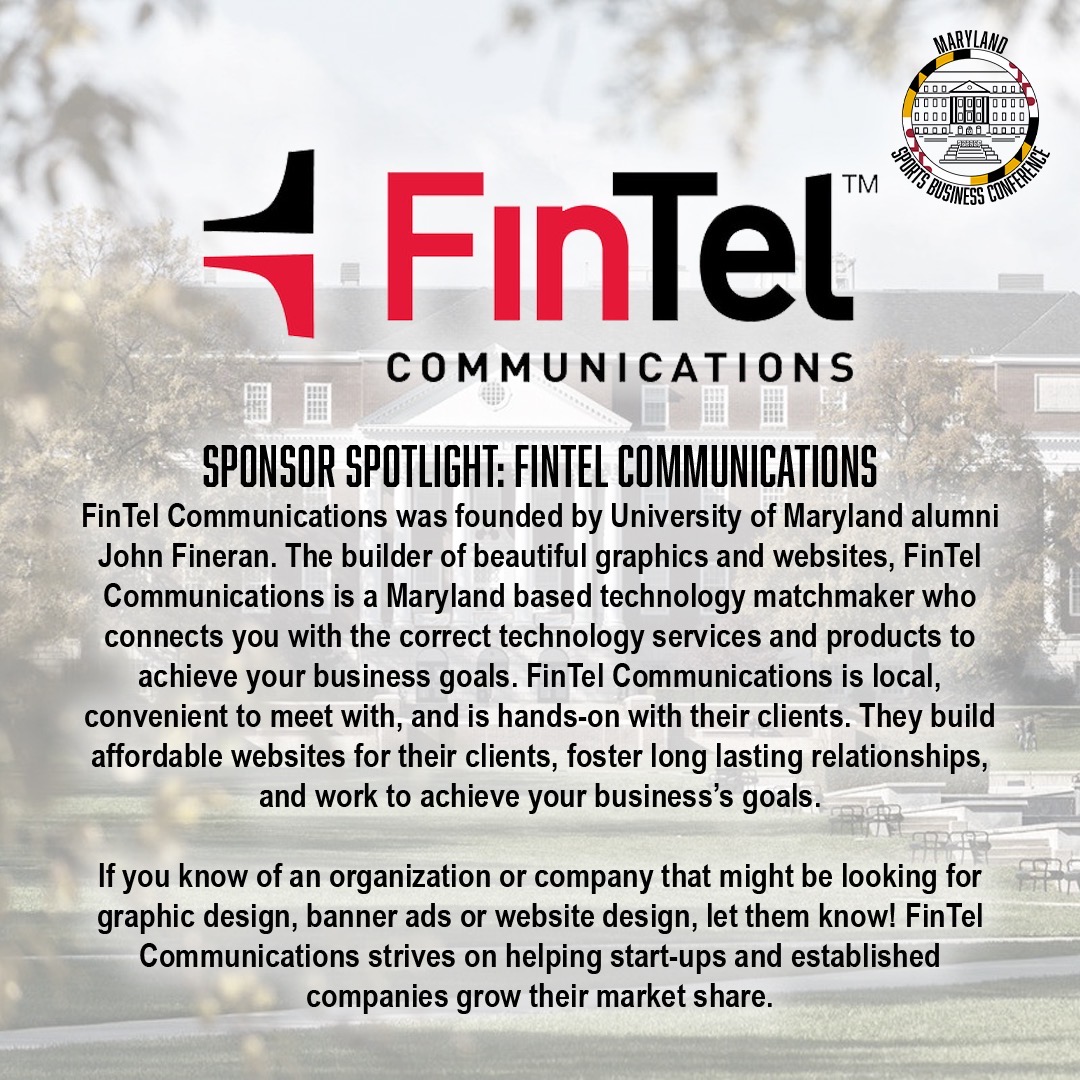 marylandsbc's tweet photo. Sponsor spotlight: Juuce, @TerrapinClub, and @FinTelCom: https://t.co/u0Nfns37eE