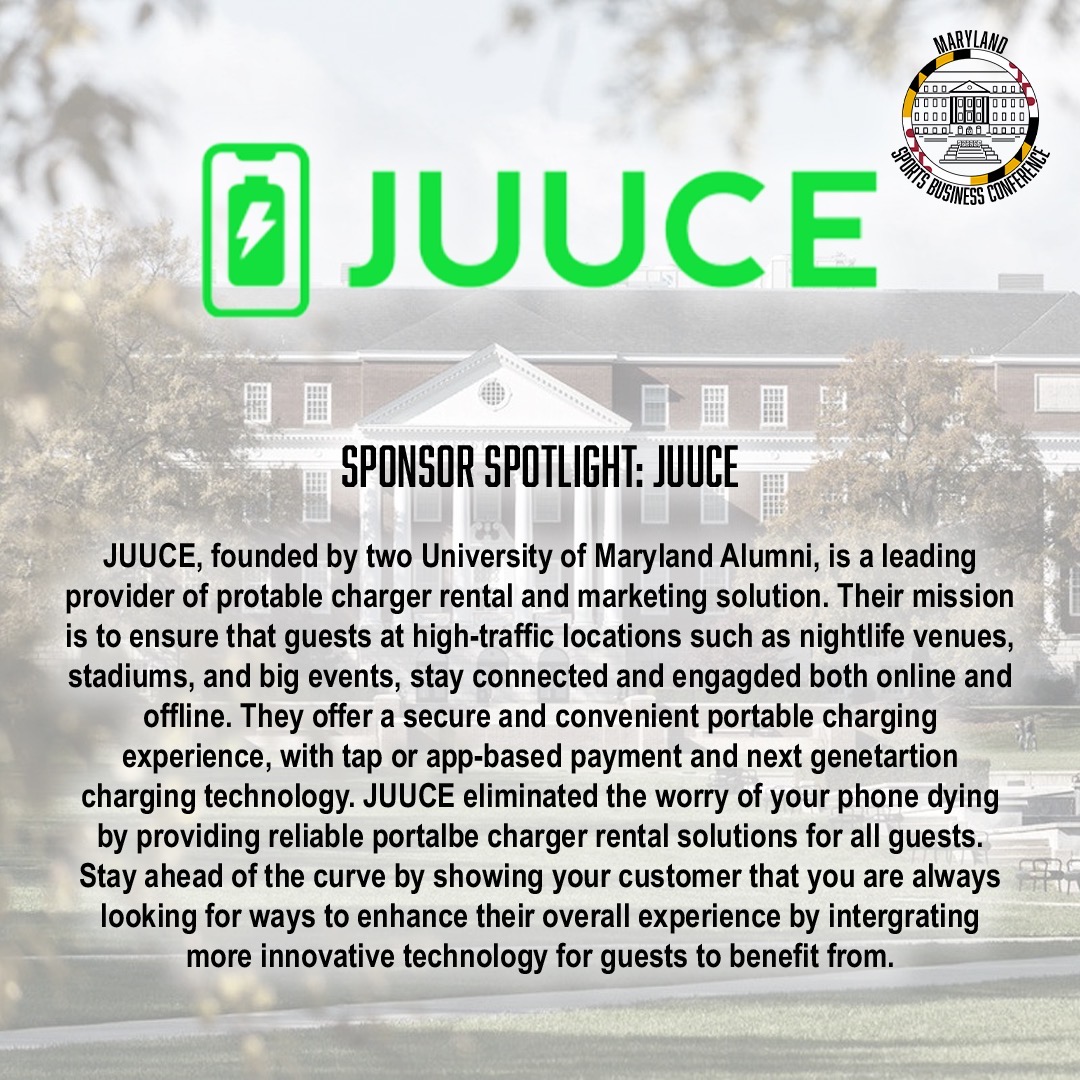 marylandsbc's tweet photo. Sponsor spotlight: Juuce, @TerrapinClub, and @FinTelCom: https://t.co/u0Nfns37eE