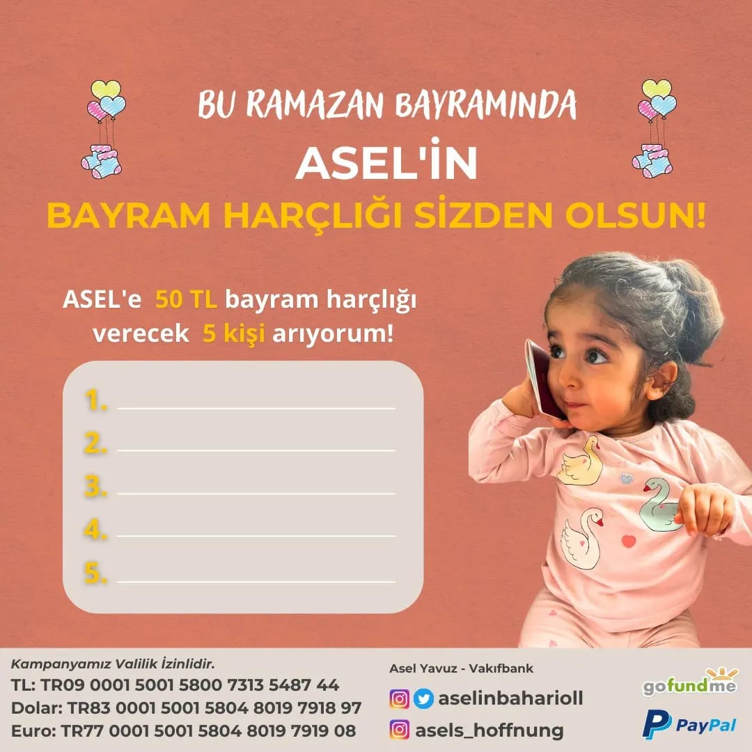 birumutisigim's tweet photo. Evimize baharlar bayram bereketi ile geliyor. Asel'imizin şifa bulmasına, balonlarımızın gökyüzünü rengarenk boyaması sadece %4 kaldı. 🎈

Bu bahar Asel'in baharı olacak. Bu bayram Asel'in bayramı olacak. Baharda çiçekler bu kez bizim için açacak. https://t.co/iEahEM9mvo