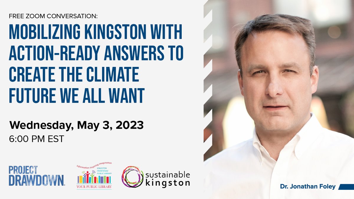 Project Drawdown offers a plan to become future-ready TODAY. Dr. Foley is a renowned climate scientist &amp; sustainability expert and will welcome questions on solutions we can implement today following his talk.

Register to attend the webinar by visiting us02web.zoom.us/webinar/regist…