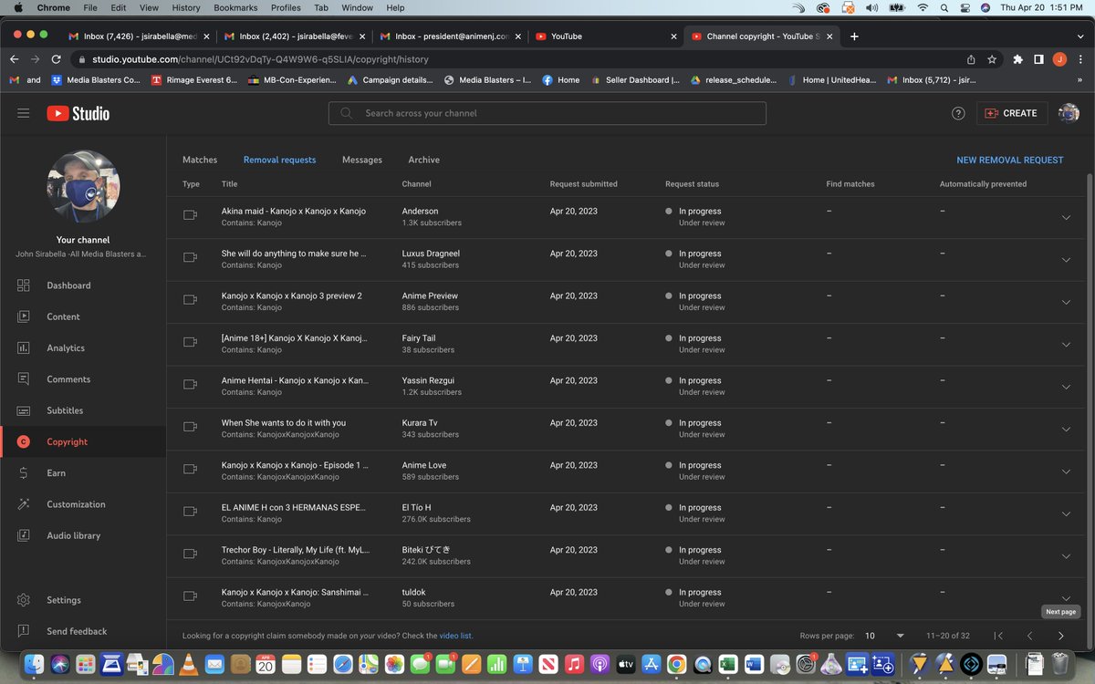 mediablasters1's tweet image. This may have to be a daily exercise and today moved to Kanojo, if they are reviews or very short clip than no worries, imagine once we start doing the non-hentai.  This will be almost like going to the gym everyday.  #mediablasters #piracy