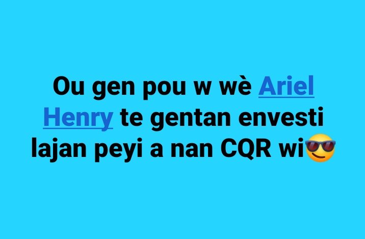 JB050496's tweet photo. Sa pa twòp pou misye fè non 😆 https://t.co/V4C5p7FnCH