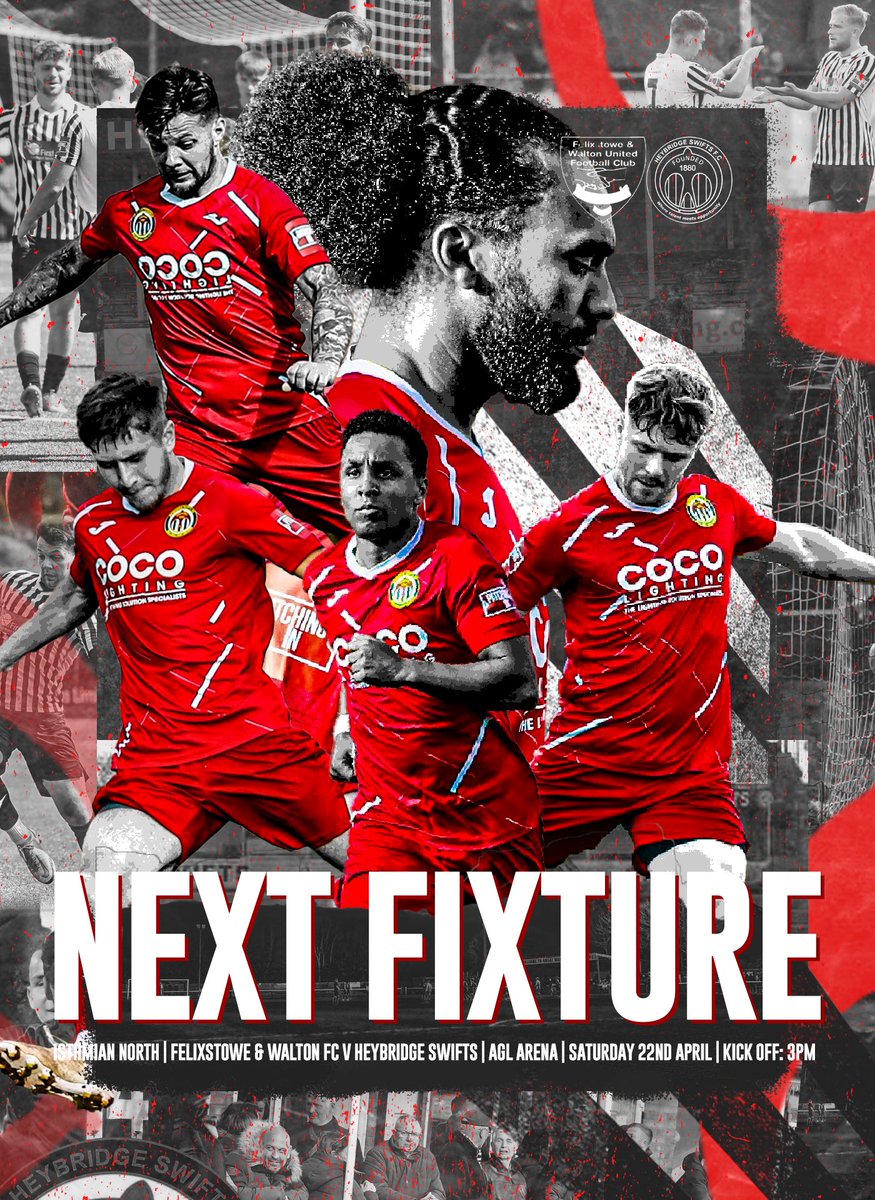 This Saturday, it’s a massive final game of the season for Swifts. As we face <a href="/Felixseasiders/">Felixstowe & Walton Utd FC</a> in what is a huge game for the playoff spots. 💪

Come on you Swifts!