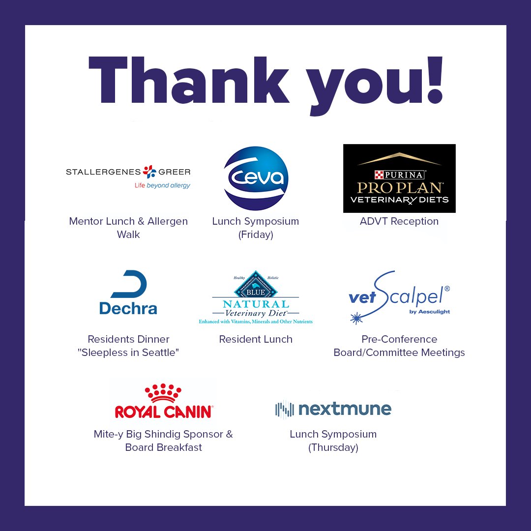 TheNAVDF's tweet photo. Finally, a big thanks to those who helped sponsor our social events! We couldn't have done it without you! See you all at #NAVDF2023!
#dechra @CevaSanteAnimal #nextmune @STAGR_US @bluebuffalo @RoyalCanin @ProPlan @Aesculight https://t.co/d7pJMC9Gm4