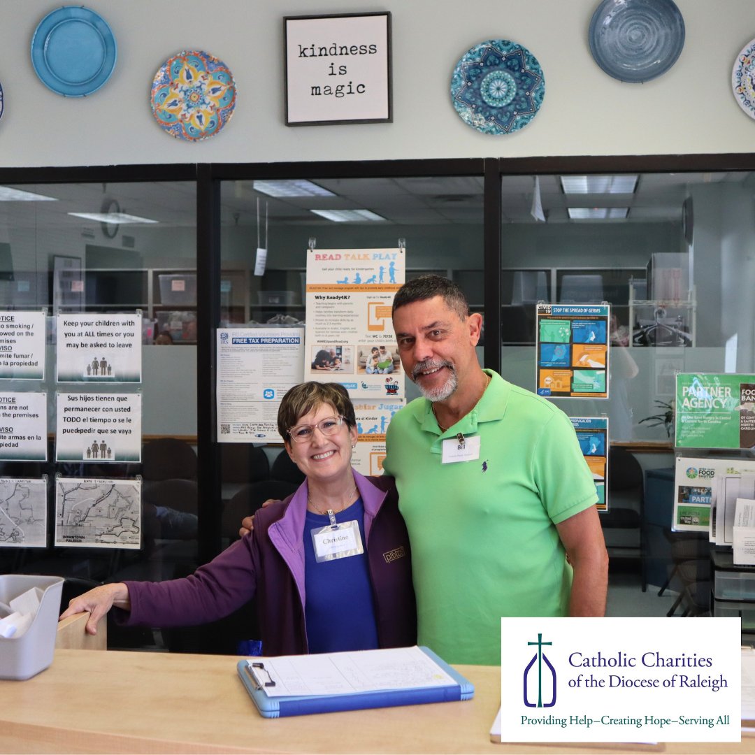 CathCharDoR's tweet image. We welcome all. We serve all. We are Catholic Charities.
Join our team today by visiting: CatholicCharitiesRaleigh.org/volunteer
#NorthCarolina
#ProvideHelp
#CreateHope
#ServeAll