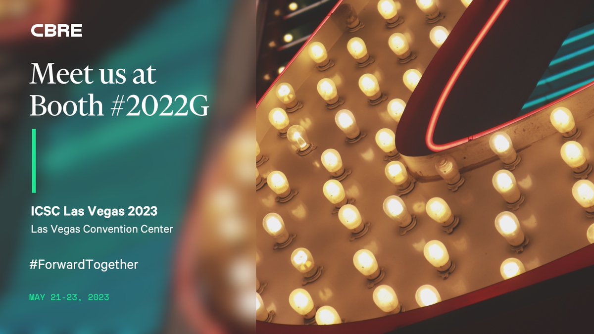 CBRERetail's tweet photo. Just 30 days until @ICSC Las Vegas! We can’t wait to connect with our industry colleagues and valued clients to discuss the future of retail and make deals happen. Contact your #CBREretail expert today to schedule an on-site meeting. We hope to see you there! https://t.co/sQn538DbY8