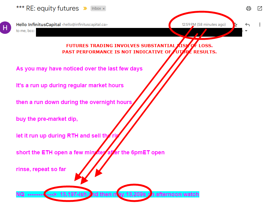 InfinitusCap's tweet photo. $MNQ_F $NQ $NQ_F #MNQ_ #NQ_F #NQ
#Nasdaq #FUTURES Day high ----> 13,200.00 @ 1:19pm!!
See sent email BELOW
ICYDK every 1 point = $20/contract PnL
* Live $ ---> 13,175!
Every CME market is SHORTABLE
hey @trenderer798 ask John if he went long @ 13,197?
#FinTwit #TradingTips https://t.co/lLfn6a3LD6