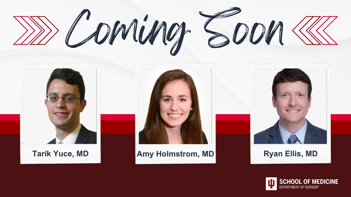 Karl Bilimoria (@kbilimoria) on Twitter photo Excited that 3 of our old Northwestern crew will be joining the <a href="/IU_Surgery/">Indiana Surgery -Indiana Univ School of Medicine</a> faculty! <a href="/TarikYuceMD/">Tarik Yuce</a> <a href="/AmyHolmstromMD/">Amy Holmstrom</a> <a href="/RyanEllisMD/">Ryan Ellis</a> All 3 are outstanding surgeons, scientists, and educators. Most importantly, they are amazing people. Canāt wait to welcome you to Indianapolis soon!! Excited that 3 of our old Northwestern crew will be joining the <a href="/IU_Surgery/">Indiana Surgery -Indiana Univ School of Medicine</a> faculty! <a href="/TarikYuceMD/">Tarik Yuce</a> <a href="/AmyHolmstromMD/">Amy Holmstrom</a> <a href="/RyanEllisMD/">Ryan Ellis</a> All 3 are outstanding surgeons, scientists, and educators. Most importantly, they are amazing people. Canāt wait to welcome you to Indianapolis soon!!