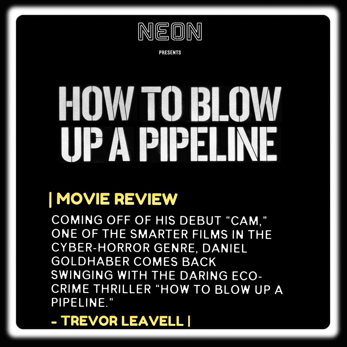cinefiedcom's tweet image. READ Our Movie Review: cinefied.com/howtoblowupapi…

[ @neonrated #HowToBlowUpAPipeline ]