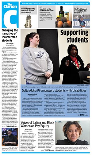 TheClarionMC's tweet photo. Our second-to-last issue of the semester is out on news stands around campus. Grab one today! https://t.co/JtPVs1zlYM