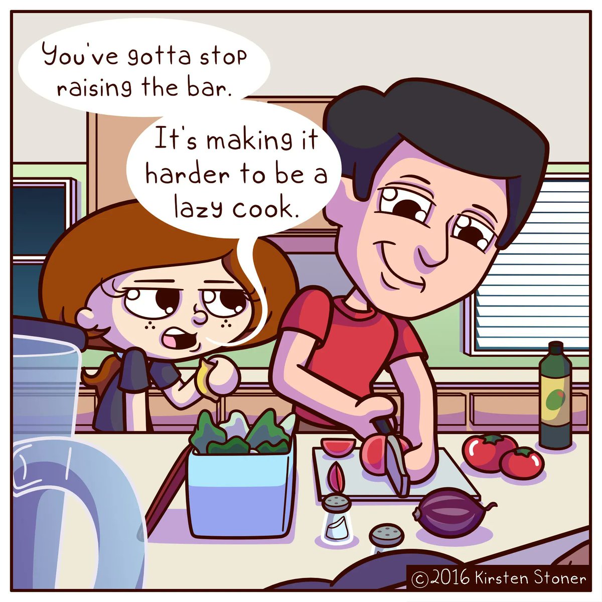 LittleMeComix's tweet photo. Which cook are you😆🥗
#Adultlife #comics #comicstrip #couplecooking #humor #lazycooking #littleanimatedme #originalcomic #webcomicsofinstagram https://t.co/KQ4IgzOjE8