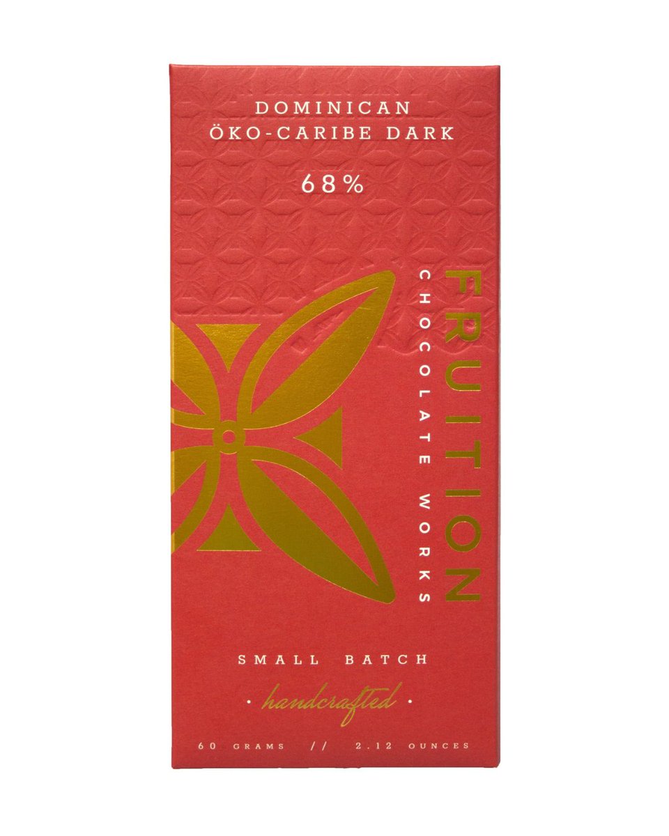 TasteFruition's tweet photo. Our Dominican Oko-Caribe Dark 68% is a lightly roasted dark chocolate that is balanced, bright, and lingering. It is a fan favorite at Fruition and won 1st place for Best Origin Bar at the 2015 Northwest Chocolate Festival!  #specialtychocolate https://t.co/eTMhqE8PHd