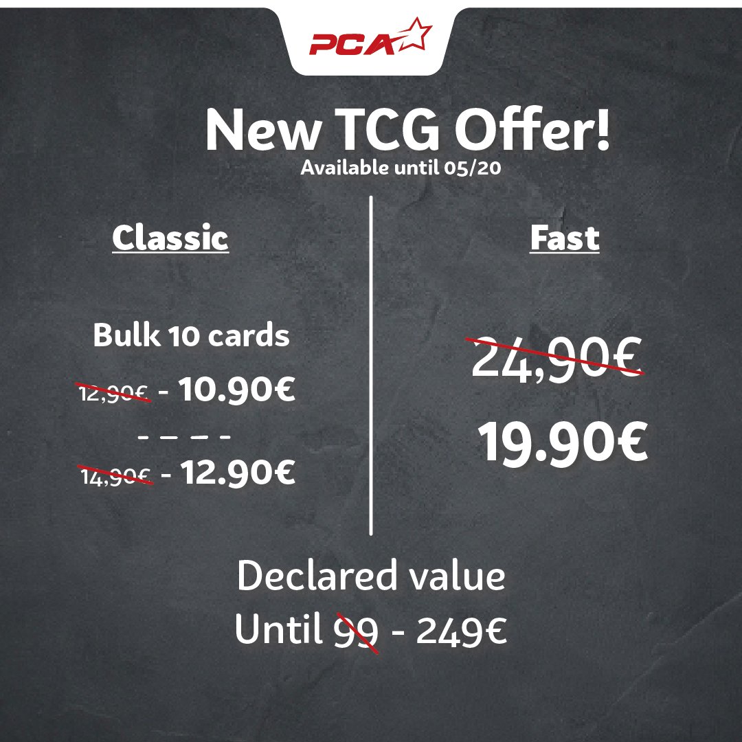 pcagrade's tweet photo. To mark the recent launch of One Piece and YGH, we are launching our new ephemeral TCG offer. Until May 20th, Classic and Fast rates are changing!
#pcagrade https://t.co/OdURH5DH9g