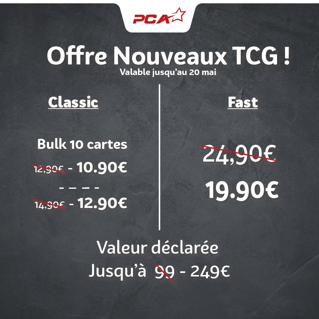 pcagrade's tweet photo. To mark the recent launch of One Piece and YGH, we are launching our new ephemeral TCG offer. Until May 20th, Classic and Fast rates are changing!
#pcagrade https://t.co/OdURH5DH9g