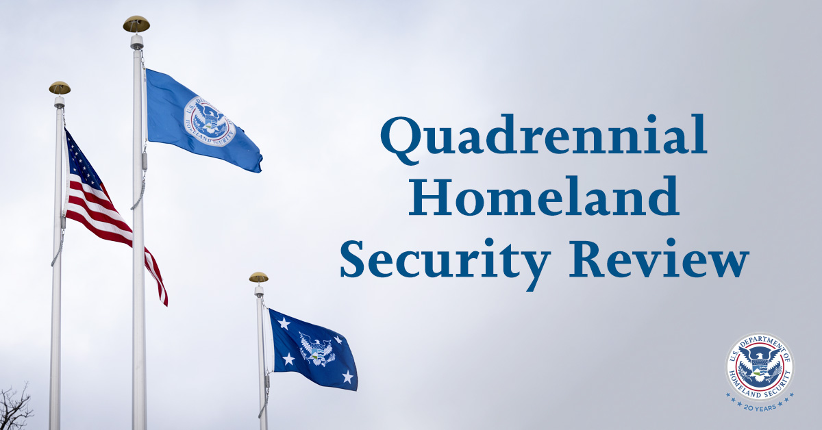 NEW: Today DHS released the third QHSR, which details the evolving threats & facing the homeland since the Department’s creation 20 years ago. 

The report identifies the priority policies & approaches DHS will take to continue achieving our missions: dhs.gov/quadrennial-ho…