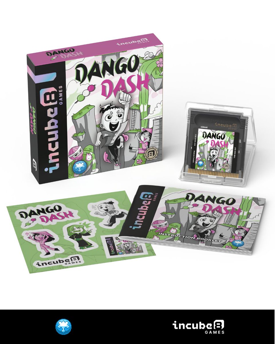 Incube8Games's tweet photo. 🍡 Our new game "Dango Dash" is available now on our website! Get yours in Standard edition or LITE edition (cartridge only)
Developer : @Rebusmind  #classicgames #portablegamer #gameboygames #handheldgamer #gameboy #gameboycolor #indiedeveloper #incube8games #dangodash https://t.co/QR6wgLLPLh