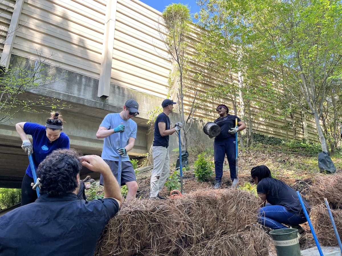 In honor of #EarthDay 🌎 a group of  @Salesforce #Atlanta employees ☁️ gathered @PATHFoundation’s #Path400 in partnership with @LBI30326 to clear out overgrown weeds and add native plants for pollinators 🌱 🐝 🦋 
-
#Salesforce #Volunteering #ATL #EmployeeEngagement #VTO #TMP