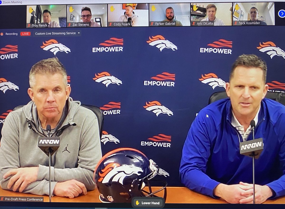 Mike Klis on Twitter "Payton and Paton on predraft Zoom presser
