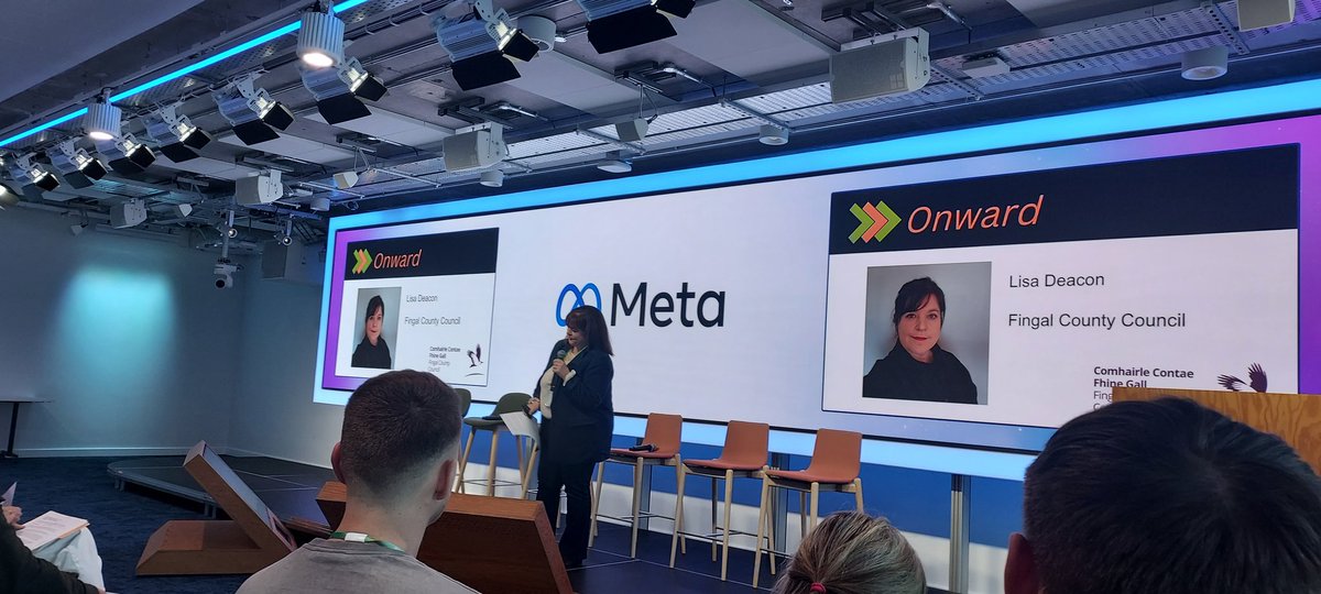 DigitalFingal's tweet photo. We're at @eirmersive event at Meta HQ speaking about @Fingalcoco work enhancing citizen engagement using 3D Models/Digital Twins and Virtual Reality Headsets  #VR #CitizenEngagement #ImersiveTech https://t.co/uRnJUU2jUo