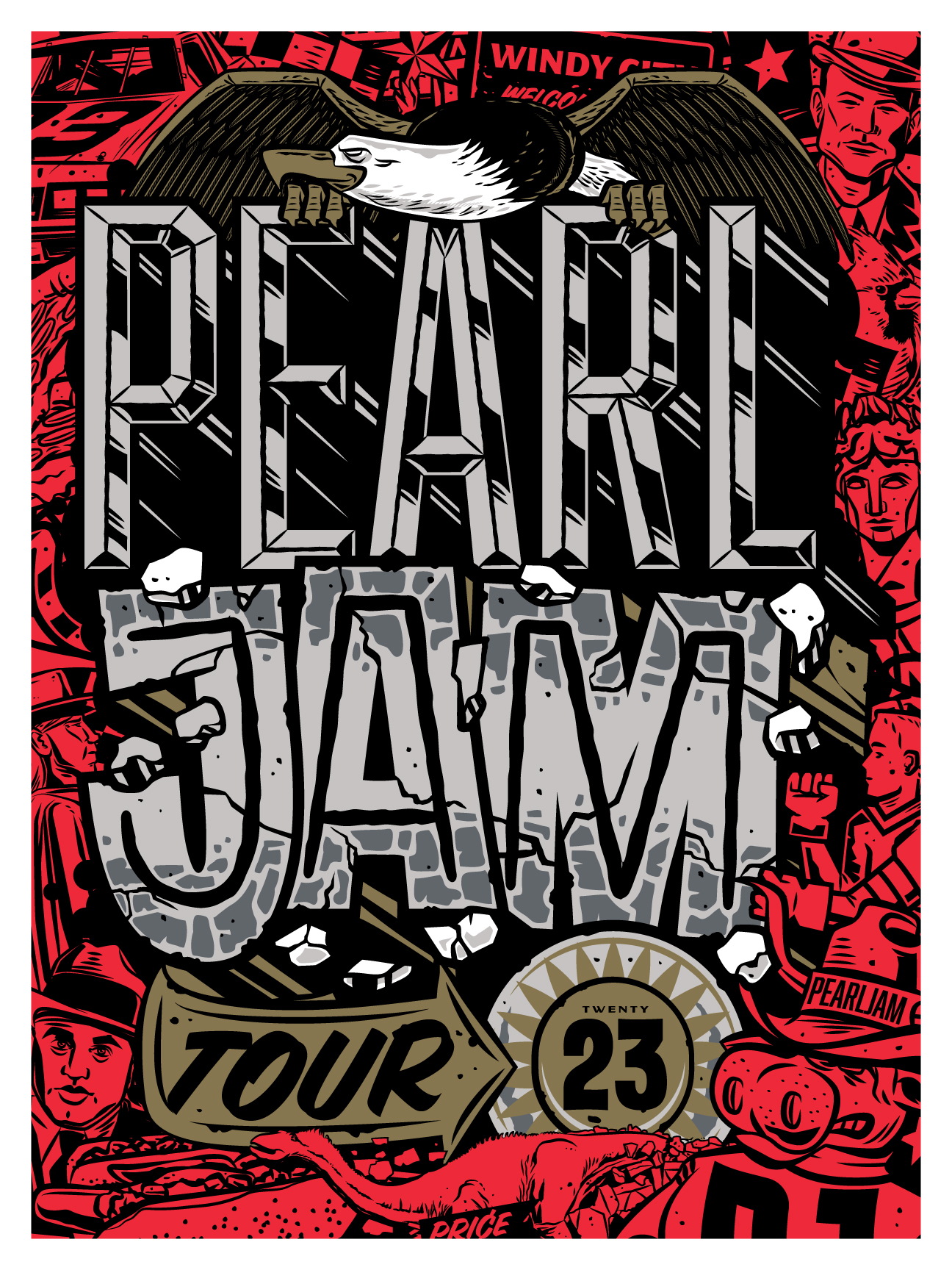 Pearl 🇺🇦 on Twitter: "To kick off the 2023 US tour announcement, Pearl Jam's Club is offering a limited edition poster commemorate the upcoming shows. This item is