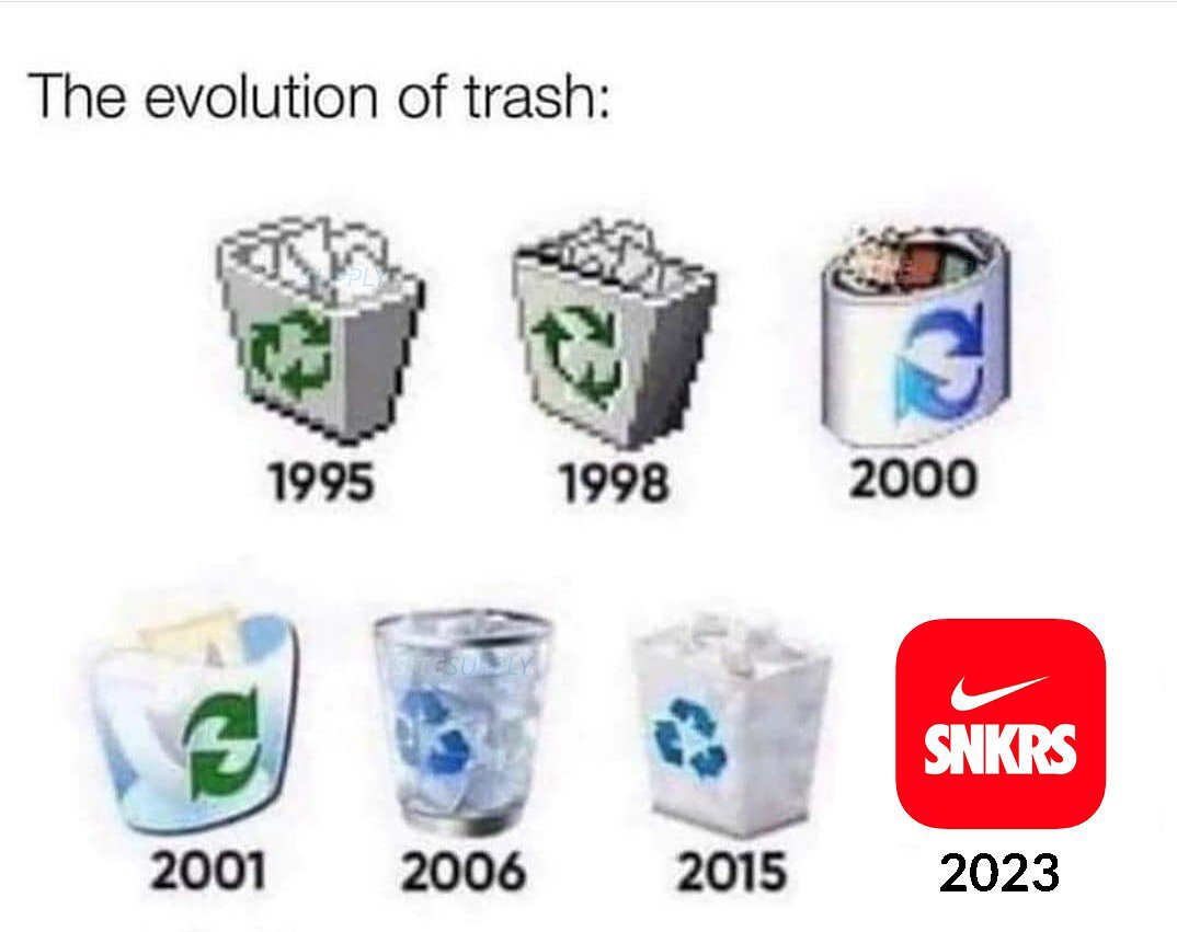 TheSiteSupply's tweet photo. SNKRS 🗑️🗑️🗑️ https://t.co/VVWiRTIqPz
