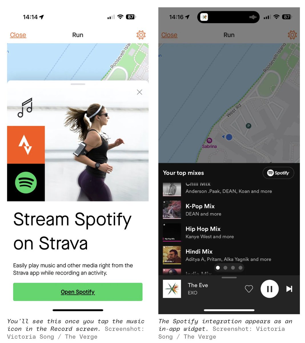 Contrary_Res's tweet photo. The popular fitness app Strava has finally launched a Spotify integration.

Instead of having to switch between apps during workouts, you can now access Spotify favorites from within Strava.

 And you don’t need a Spotify or Strava subscription to use it. https://t.co/xL8c46DTzA