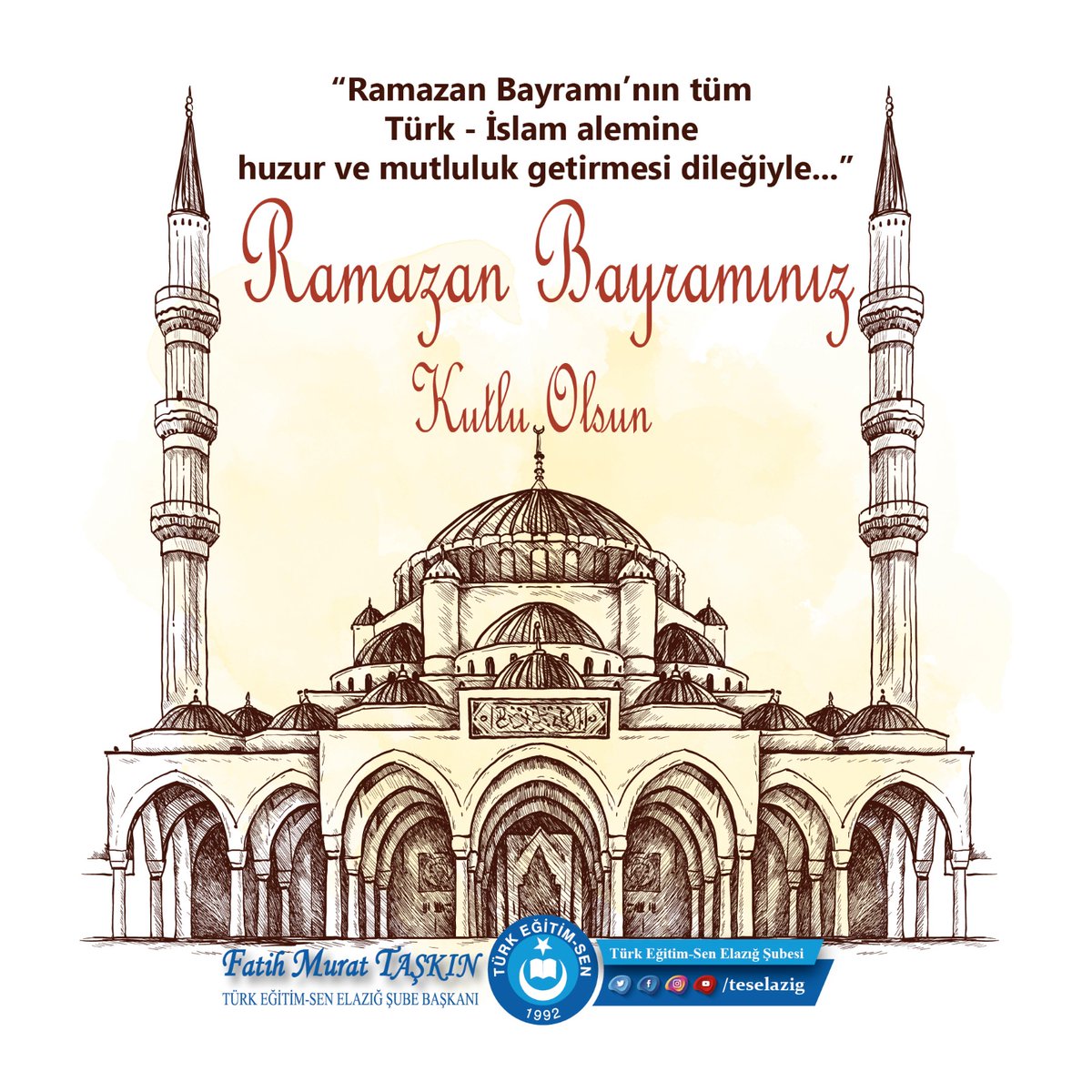 Milletçe daha huzurlu ve mutlu bayramlara da erişmek dileğiyle; bayramınız kutlu olsun.