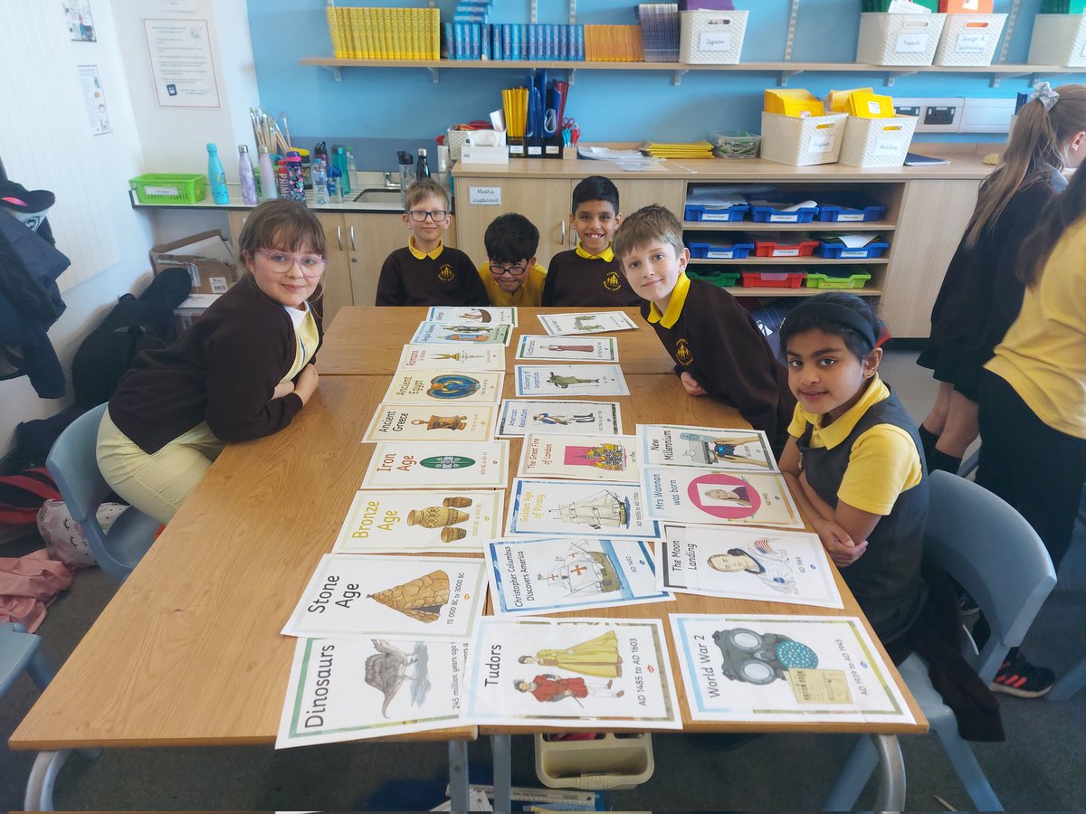 EastfieldPSHull's tweet photo. #4KC enjoyed our timeline work in History this afternoon! We placed Ancient Egypt alongside other key events we have studied throughout our time in Eastfield. #epshistory https://t.co/KzhIpCxCL2