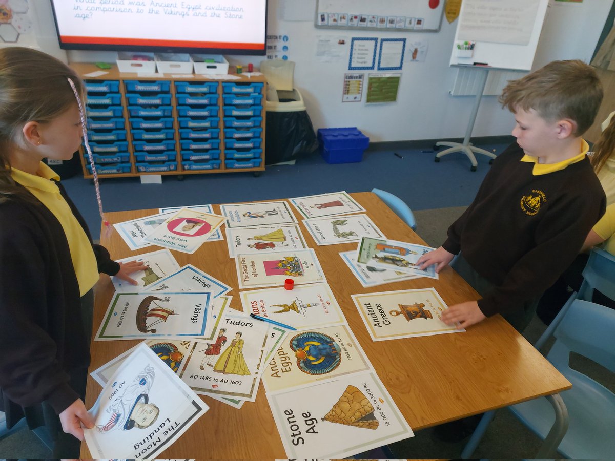 EastfieldPSHull's tweet photo. #4KC enjoyed our timeline work in History this afternoon! We placed Ancient Egypt alongside other key events we have studied throughout our time in Eastfield. #epshistory https://t.co/KzhIpCxCL2