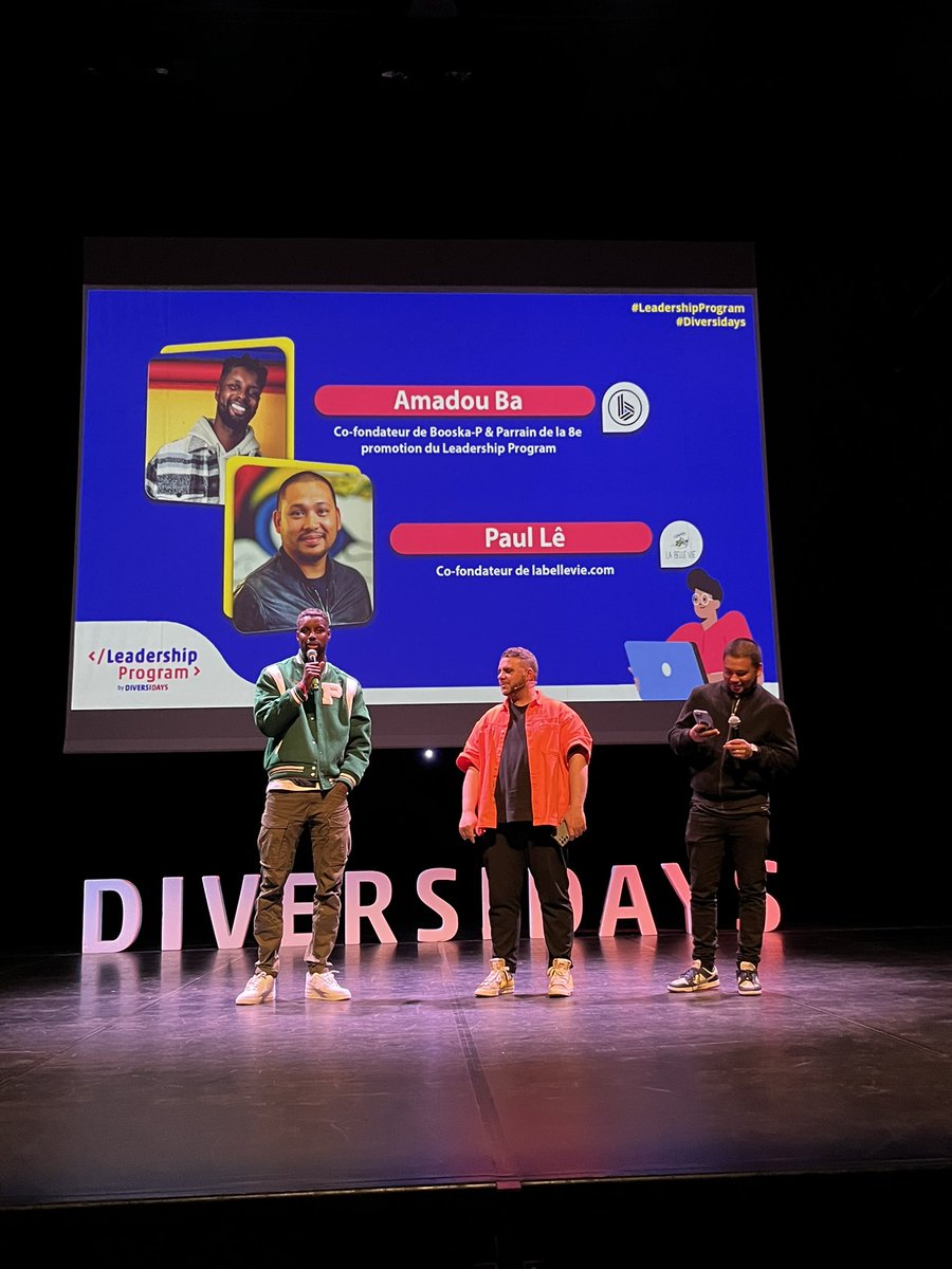 CHRISTINESOTO12's tweet photo. #Diversidays #Leadershiprogram
Figure d'#EvryCourcouronnes, Amadou Ba, fondateur de @BooskaP nous fait l'honneur d'être le parrain de cette 8e édition !
Il a un message pour les talents ce soir 📧
Paul Lê quant à lui a soulevé 50M pour la https://t.co/gxOoD4WZ1q ‼️ https://t.co/soz2AGHouB
