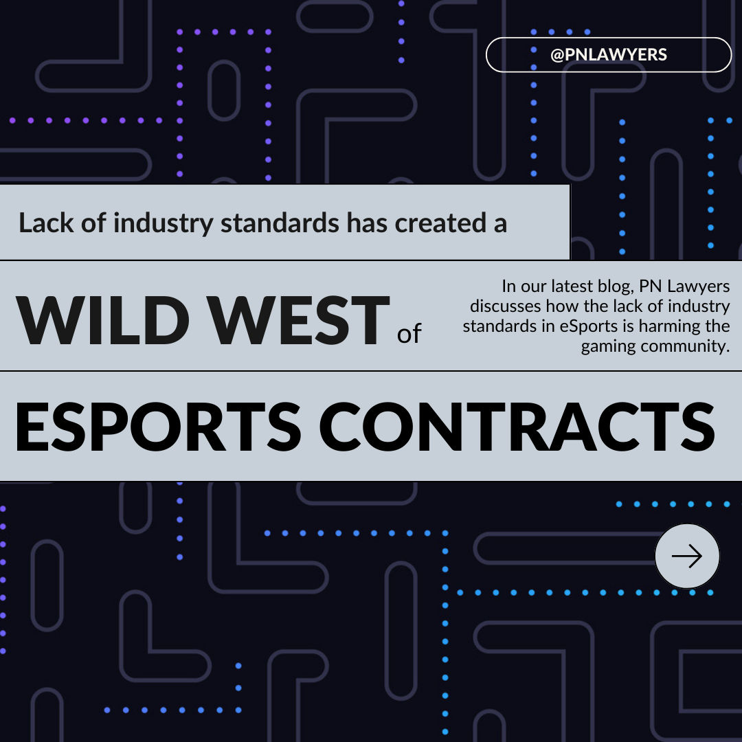 PNLawyers's tweet photo. In our latest blog, attorney Nate Drexler discusses how the lack of industry standards has created a wild west of eSports contracts. Read the full blog at the link in bio!

#eSports
#eSportslaw
#sportslaw https://t.co/mKSLmxG5L4