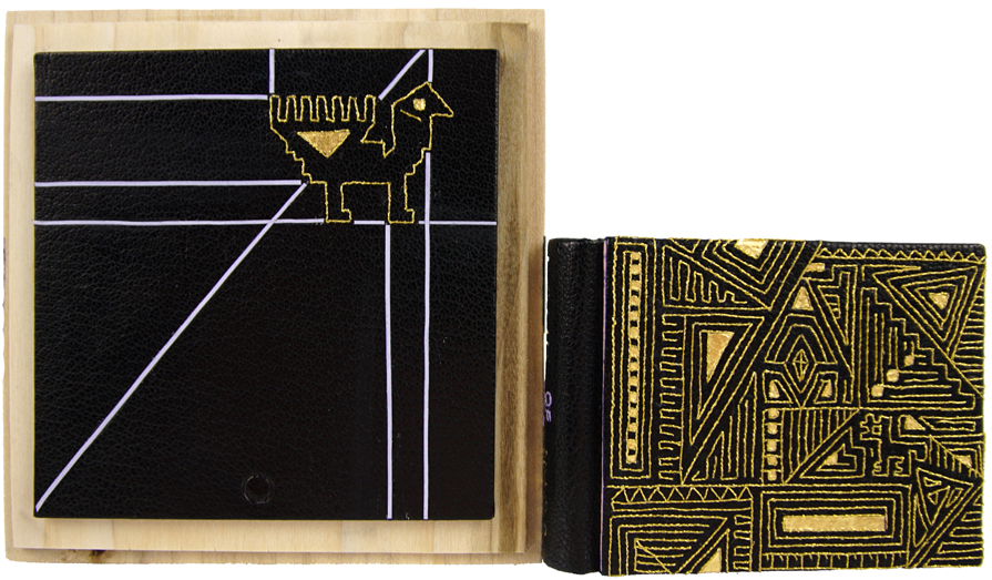 BromerBooks's tweet photo. We're about to alpaca our bags to head to NYC for next week's NY Antiquarian Book Fair! More highlights to come, but first up is a Hannah Brown binding on the Sunflower Press' miniature Land of the Inca. (30440) #rarebooks #bookbinding #nyiabf23 https://t.co/4UffoNRqvX