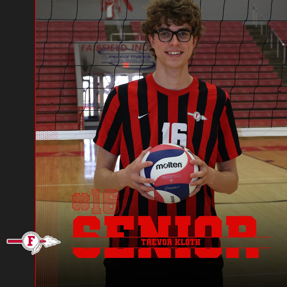 FairfieldMVB's tweet photo. #16 Trevor Kloth - Captain
Trevor is a 4 year member of our program and 3 year varsity letter winner.  Trevor has developed into one of the top talents in the area.  He has worked hard to turn himself from a lethal hitter to a true all around player.
#GoTribe https://t.co/Dw7QBaR7Sd