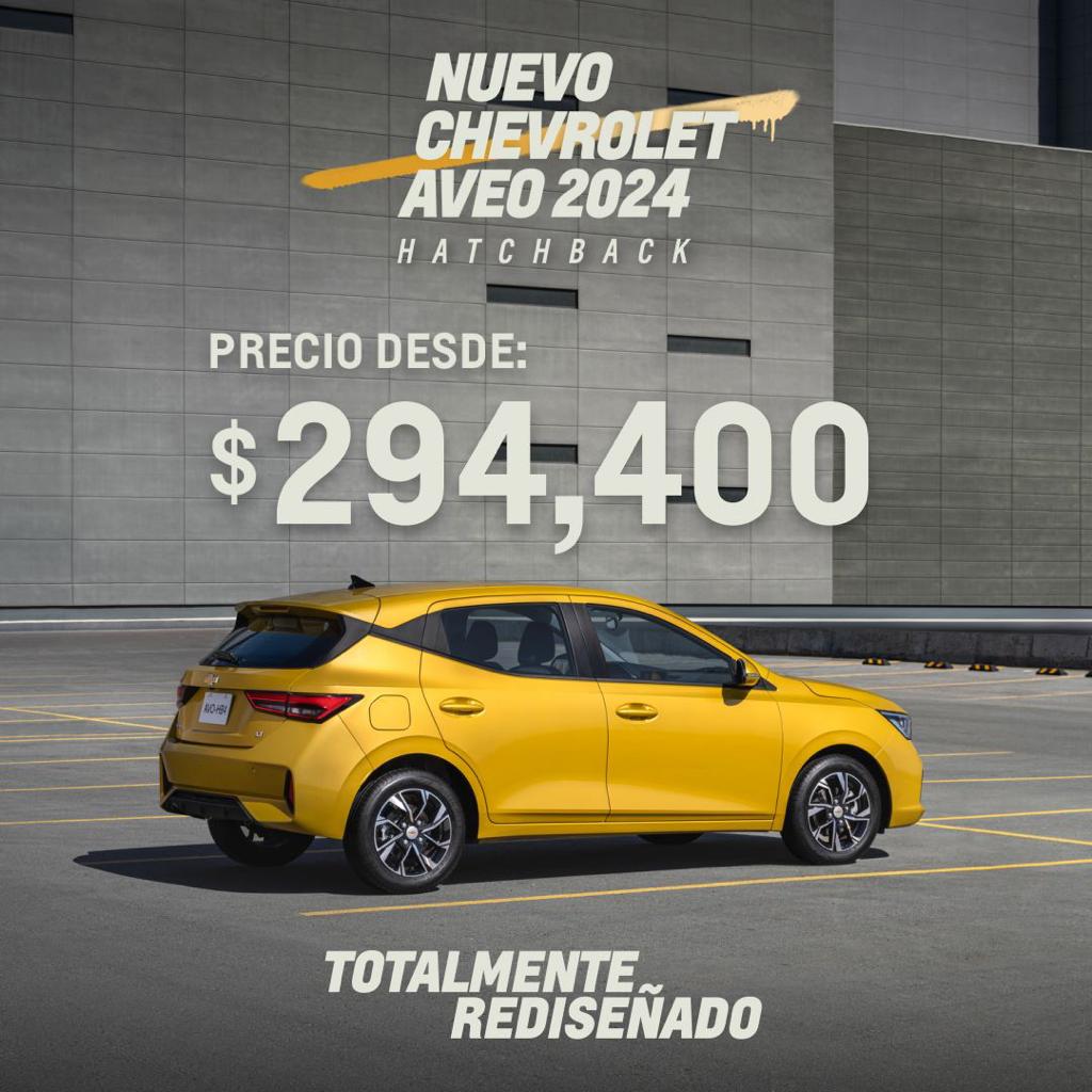 ChevroletDelta's tweet photo. Nuevo #Chevrolet Aveo 2024, totalmente rediseñado, llega en su mejor versión hasta ahora, con un diseño atractivo, conectividad, excelente equipamiento de seguridad y por primera vez en México, una versión Hatchback. No es solo un auto, reinventamos la forma de ver la vida. https://t.co/GtcTK5mJVR