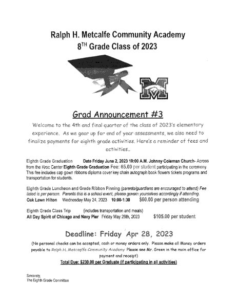 Mustangs12339's tweet photo. Graduate Announcement #3 - This is the 8th grade agenda up to graduation. https://t.co/qhvLR3GTBt https://t.co/41Z4ZycXAq