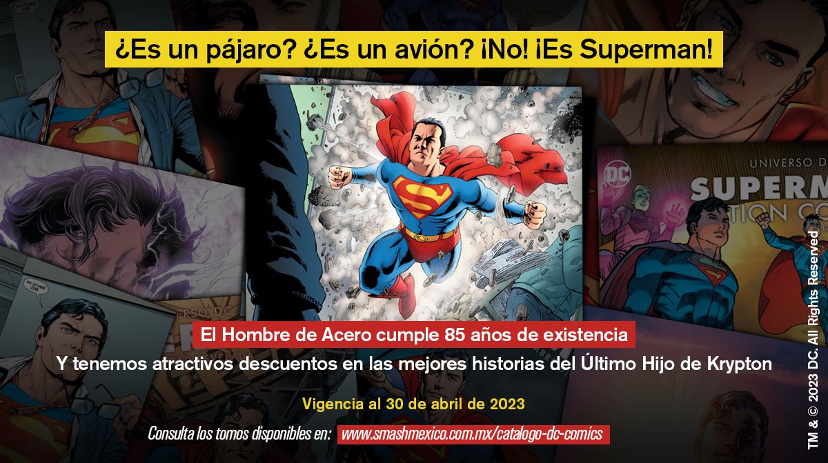 ¡85 años de #Superman!
Queremos celebrarlo contigo, tenemos descuentos en títulos seleccionados del Hombre de Acero. No te quedes sin el tuyo. 

➡ bit.ly/41Ev6AC