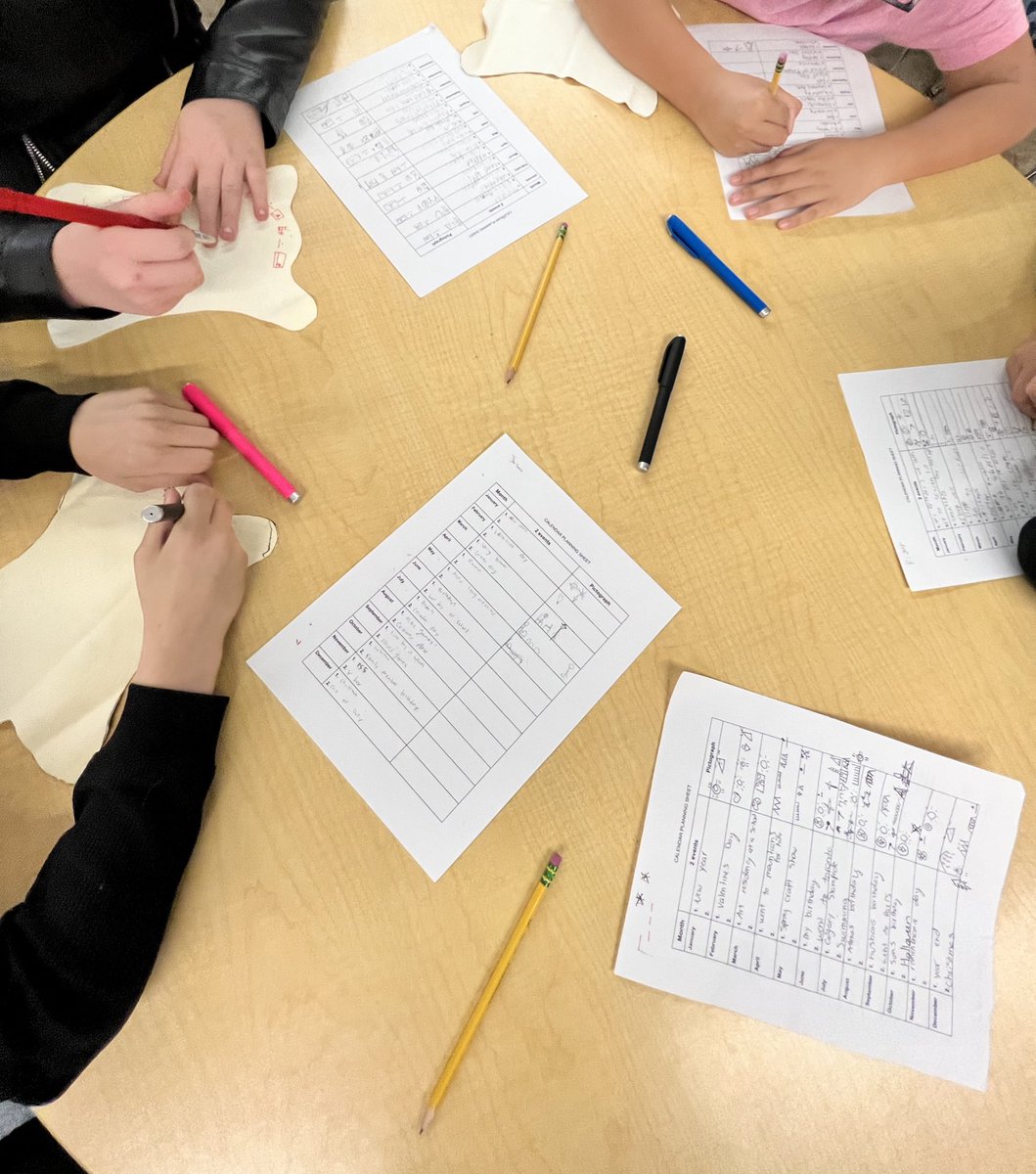 Thank you to our amazing parent who showed the grade 5/6 students how to make a #WinterCount! Students learned how Indigenous Peoples use Winter Counts to depict the events of each year! 
#WeAreCBE
