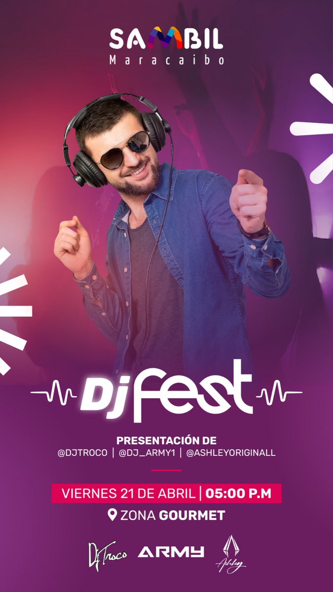 tusambilmcbo's tweet photo. Un viernes en sambil? Piénsatelo🤩
En el horario de siempre estaremos esperándote y tenemos un evento genial, nuestro DJ Fest desde las 5 p.m. 😍😱🔝 https://t.co/AcQ5svAcs4
