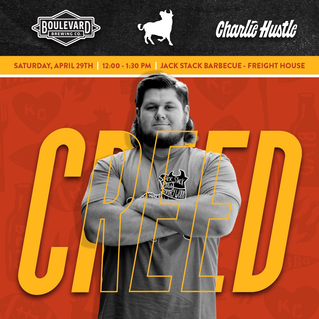 Creed Humphrey (@creed_humphrey) on Twitter photo KC!
RT for a chance to win 2 tickets to my Draft Weekend experience hosted by <a href="/jackstackbbq/">Jack Stack Barbecue</a> on 4/29 - featuring KC's best 'cue ♨️, @boulevard_beer 🍺, & @charliehustleco 👕.
Full event details: jackstackbbq.com/creed KC!
RT for a chance to win 2 tickets to my Draft Weekend experience hosted by <a href="/jackstackbbq/">Jack Stack Barbecue</a> on 4/29 - featuring KC's best 'cue ♨️, @boulevard_beer 🍺, & @charliehustleco 👕.
Full event details: jackstackbbq.com/creed
