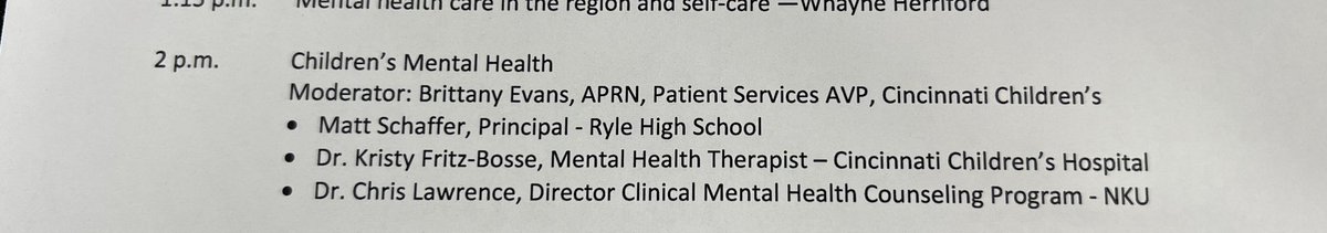 @MattRShafer of @Ryle_HS @Boone_County On a panel talking Children’s Mental Health @LeadershipNKY #BooneNation #OktonotbeOK #LeadershipNKY #MentalHealth