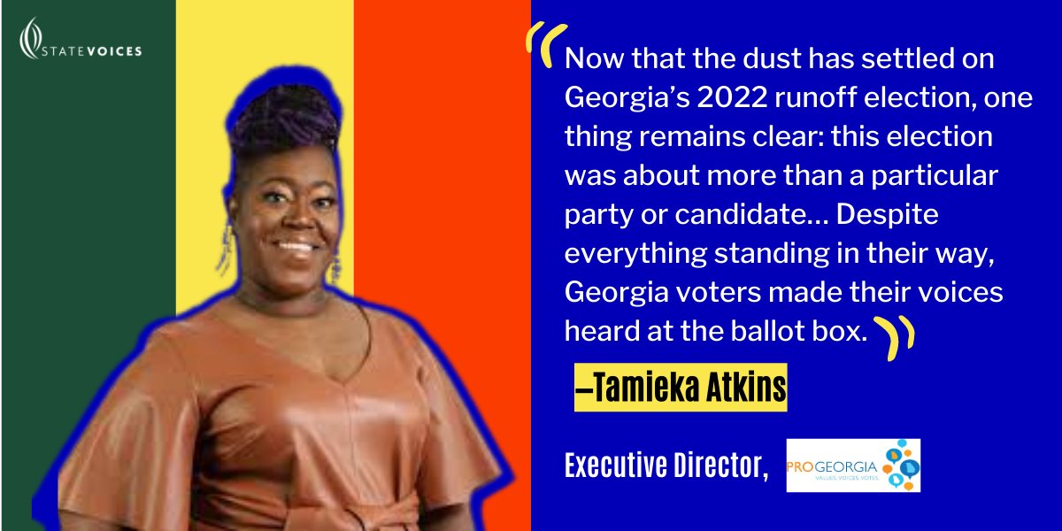 state_voices's tweet photo. So much of the political power built in Georgia is owed to Black women advocates like @TamiekaAtkinsGA
of #ProGeorgia. Their years of concerted organizing and mobilization have changed the course of our entire country. ➡️https://t.co/pUKIVbbioC
@Essence
#BlackWomensHistoryMonth https://t.co/ua77iDarjx