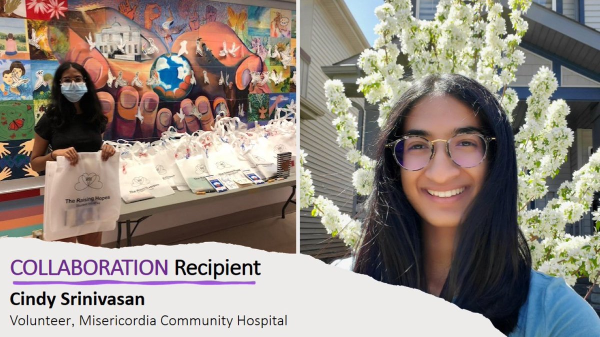 CovenantCA's tweet photo. The 2023 Mission Award for Collaboration goes to Cindy Srinivasan, volunteer, Misericordia Community Hospital. Establishing the Raising Hopes group was a true collaboration between Cindy and everyone involved in the project. Learn more: https://t.co/A3RIZ2CLmN #CovenantMission https://t.co/M4kpPmf4Cl