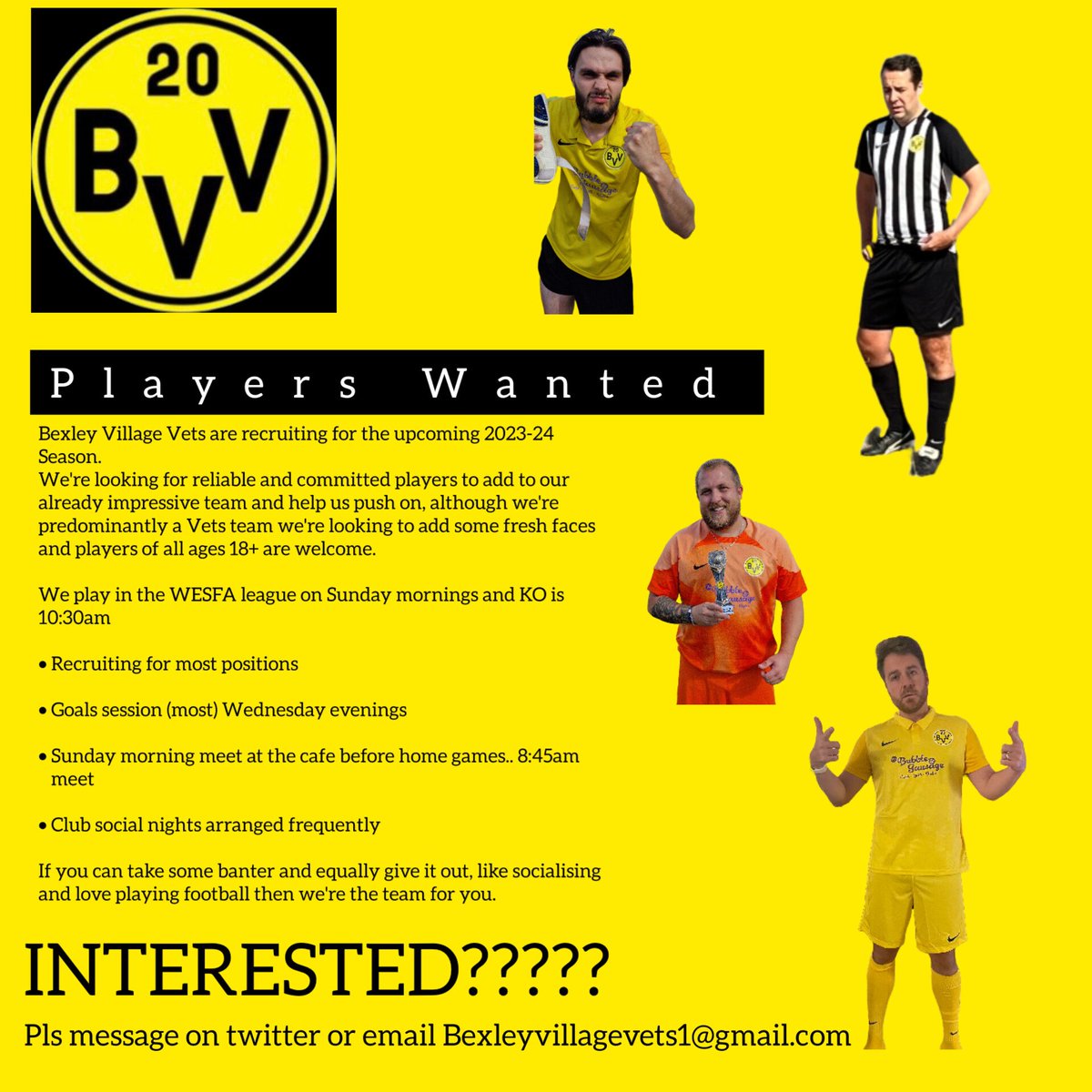 We're still looking for the next 🐐! Could that be you 🤔 Do you love a 🍳🥪🌭 before games and a 🍻 afterwards. Look 👀 no further!! We offer plenty of 🤣 and a 🥳 atmosphere aswell as 🍾 football!! ✔️⚽️ @purelyplayers @matchark_uk @findaplayer @findmeaplayer @PlayerWanted