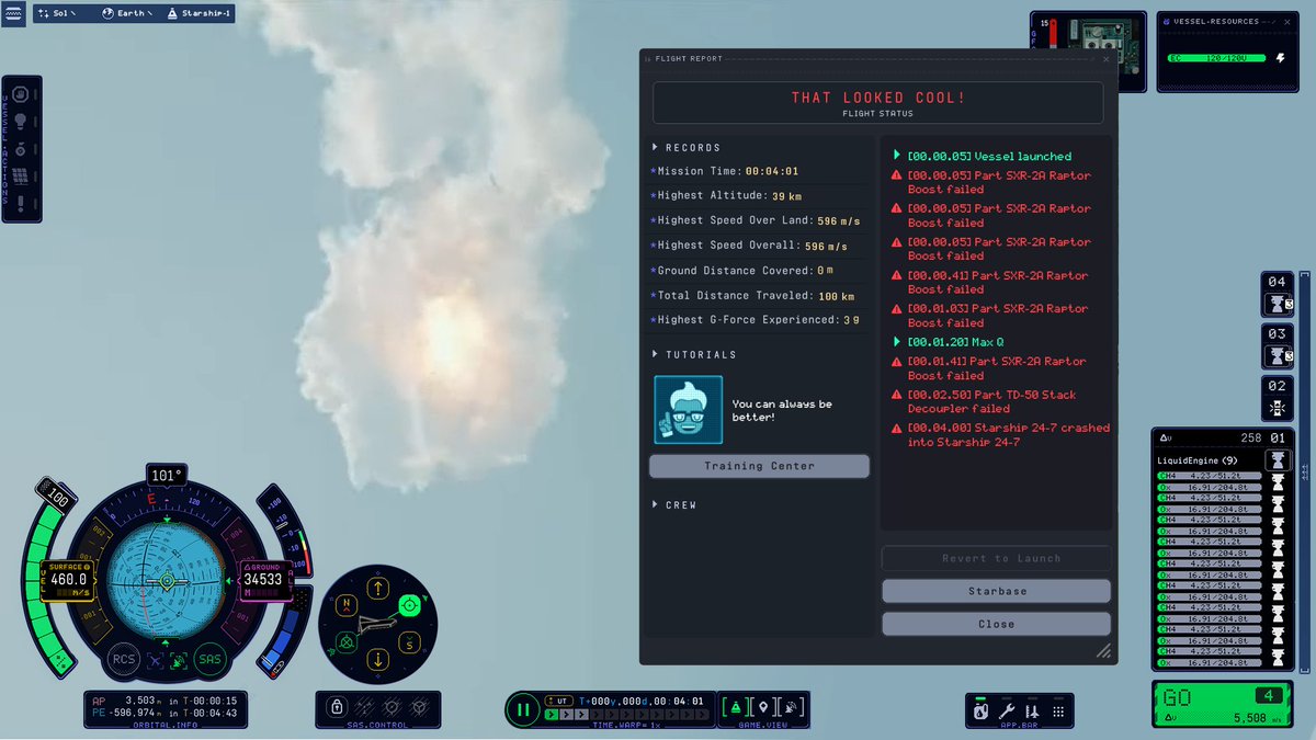 KerbalSpaceP's tweet photo. @SpaceX one of our artists made a "technically accurate" KSP rendition of the SpaceX RUD https://t.co/wRtRuNhvJp