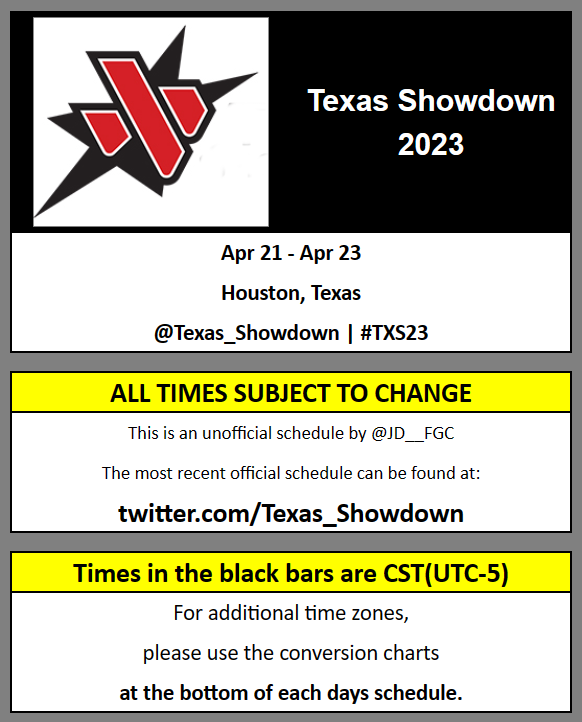 jd on Twitter "Please RT Stream Schedule for Texas Showdown 2023 