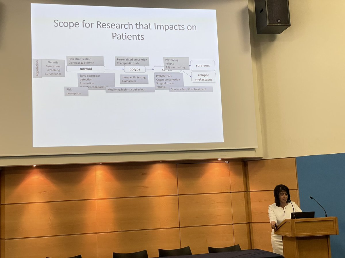 EdinburghColo's tweet photo. Professor Farhat Din gives an excellent talk about her vision as the newly appointed Scottish Bowel Cancer Research Chair. A very well deserved appointment! @RCSEd @bowelcanceruk @EdinUniMedicine @EdinburghUni https://t.co/Ky36c69htN
