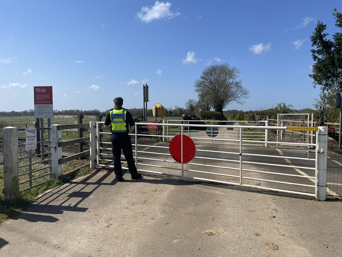 Officers have been out on general patrols today visiting stations and speaking with passengers.

Whilst out they also visited user works crossings which are frequently misused to make sure users are complying with the signage. 

#WeAreBTP #Norfolk