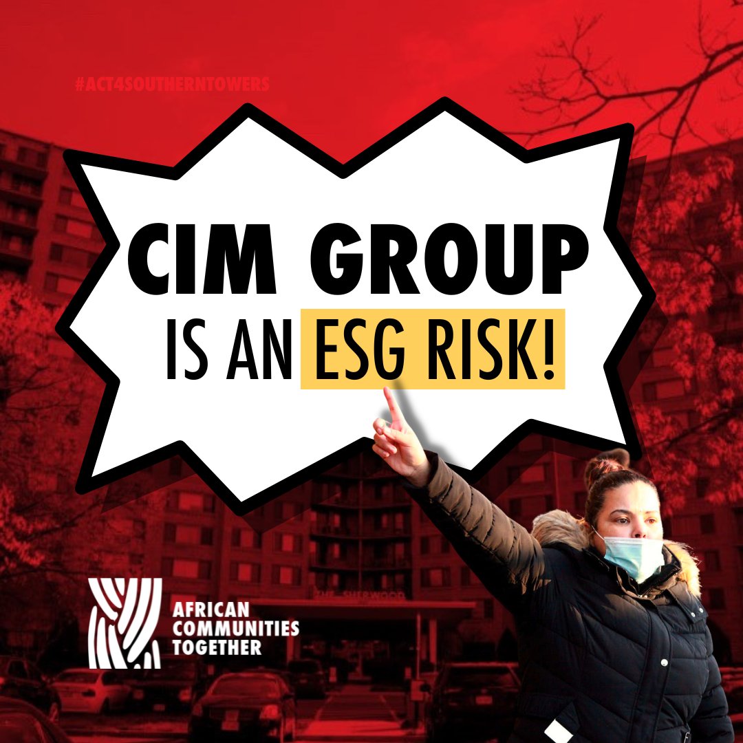 AfricansUS's tweet photo. 🧵You're gonna wanna read on.

San Fransisco Employee Retirement System #SFERS believes that #CIMGroup  "implements appropriate policies, process, and reporting mechanisms related to ESG risks and opportunities." 

This is not the cases. #CIMGroup is an #ESG risk! https://t.co/W0kwtlAaHS