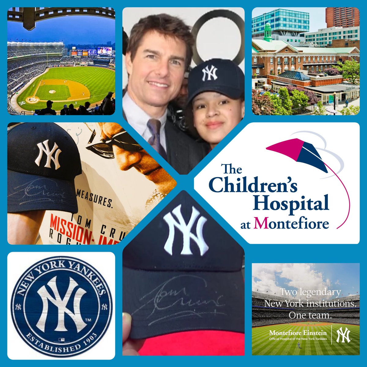 #NewYorkYankees Official Children's Hospital 💙 RECEIVES #TomCruise  ⭐️ signed baseball ⚾️ hat 🧢 14/4/23 #Montefiore #MontefioreEinstein #NYYankees #MontefioreHospital 🏥 #Bronx #NY #charity @MontefioreNYC @MontefiorePeds @EinsteinDeptMed -Video as proof> youtu.be/hB2DoxbJP-4